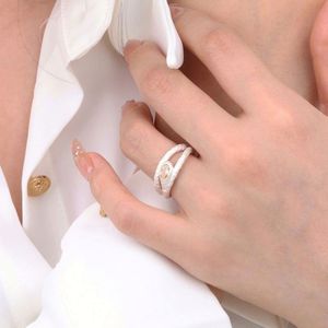 <span class=keywords><strong>Anello</strong></span> a Doppio Strato in <span class=keywords><strong>Argento</strong></span> Sterling 925 con Zirconia Cubica Ovale di Chris April per Donne - Product Image 1