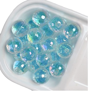 Perles rondes transparentes facettées en forme de boule disco UV de 16 mm pour la fabrication de porte-clés DIY - Product Image 5