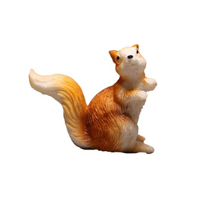 Figura realista de ardilla, adorno de animal en miniatura de resina para decoración de paisajes de bonsái - Product Image 4