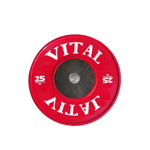High Quality Custom Logo Equipment Urethane Competition Weight Lifting Gym Bumper Weight Plate