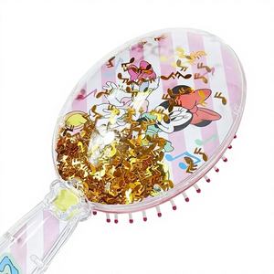Brosse démêlante en plastique pour enfants, design amusant Minnie, douce pour cheveux secs et mouillés, dès 3 ans, pour des soins capillaires agréables (commande usine) - Product Image 1