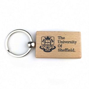 Custom Designed Logo Printed Engraved Name Wooden Keychain Promotional <b>Blank</b> Keychains & Carabiners - Product Image 1