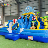 Toboggan aquatique gonflable, château gonflable pour enfants, pour fête d'anniversaire