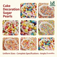 Perles de sucre comestibles en mélange de couleurs arc-en-ciel, ingrédients de pâtisserie, décorations pour gâteaux de remise de diplôme et desserts