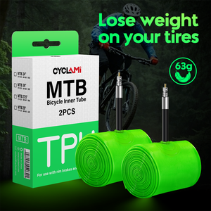 CYCLAMI <span class=keywords><strong>MTB</strong></span> 26 27.5 29인치 초경량 자전거 이너튜브 TPU 이너튜브 타이어 45mm FV 항산화 산악자전거 이너튜브 - Product Image 2