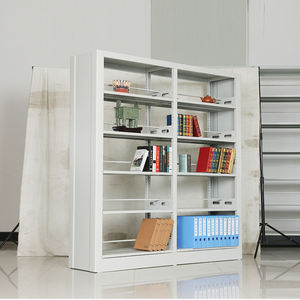 Estantería Metálica para Archivos, Muebles de Acero para Sala de Lectura de Biblioteca, Estante para Libros con Marco Metálico - Product Image 1