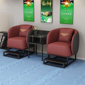 Conjunto de Sofás para Salón de Billar, de Cuero, de Una y Dos Plazas, Duraderos, para Uso Comercial - Product Image 4