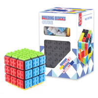 JOYSUN TOYS Éducatif DIY 3x3x3 Mini Cube Magique Puzzle Blocs de Construction Plastique ABS Jouet STEM pour les 5 ans et plus