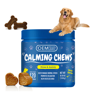 เคี้ยวผ่อนคลายความวิตกกังวลของสัตว์เลี้ยงผลิตภัณฑ์สำหรับสุนัขบรรเทาความเครียดด้วยวิตามิน B1สำหรับการแยกความเครียดจากความเครียด - Product Image 1