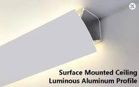 Profilé en aluminium pour éclairage LED de plafond, blanc, 85*85 mm, éclairage principal intérieur, lumière linéaire LED de plafond