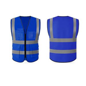 Groothandel Custom Logo Multi-Pocket Hi Vis Veiligheidsvest Voor Man Rits Sluiting - Product Image 2