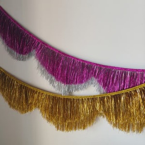 Guirnalda <span class=keywords><strong>de</strong></span> Banderines con Flecos Ondulados en Colores Personalizados - Product Image 1