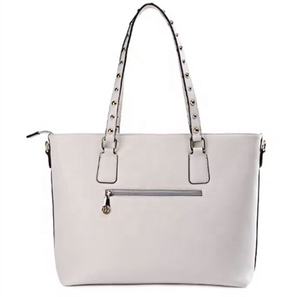 Vente en gros de sacs à main en cuir artificiel personnalisés de luxe pour femmes, fermeture ouverte avec motif de lettres pour dames - Product Image 1