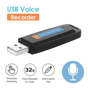 المهنية قابلة للشحن U-القرص المحمولة USB الصوت الرقمي قلم تسجيل صوت دعم TF بطاقة تصل إلى 32GB الإملاء فلاش محرك