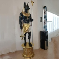 Altes Ägypten lebensgroße Bronze Anubis Statue Kupfer für die Heim dekoration