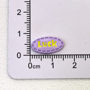 Luck <b>Letter</b> Patches <b>Plastic</b> Resin Round DIY Jewelry Accessories Gift - Product Image 4