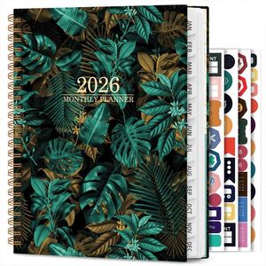 Carnet de notes 2026 à motif floral anglais, planificateur de travail quotidien pour une efficacité accrue avec suivi des horaires et des dates, option cadeau de Noël - Product Image 3