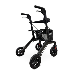 Fabrication de tube de marcheur urbain en fibre de carbone KSM-802 Rollator de mobilité robuste pliable pour handicapés avec freins et roues - Product Image 1