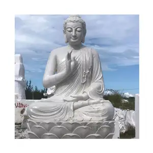 Outdoor Garden Meditation Buddha Sculpture Human Size Big Buddha Statue Marble Stone Buddha