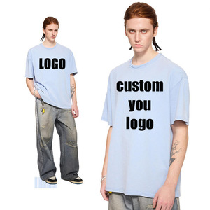T-shirt personnalisé 100% coton, col rond, uni, impression de logo, surdimensionné, manches courtes, streetwear, vente en gros, t-shirt pour homme - Product Image 2