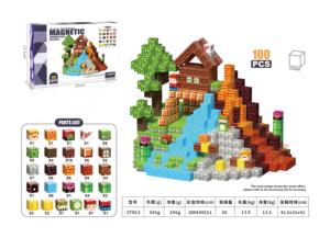 Set di 100 Pezzi di Blocchi Magnetici Educativi da 2,5 CM, Gioco di Costruzione del Mondo, Cubi Rompicapo - Product Image 2