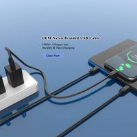 Durable Nylon Trenzado USB 3,0 Tipo C Cable 3A Sincronización de carga rápida Transferencia DE DATOS Cable Usb Tipo-c para dispositivo móvil