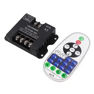 Baru kedatangan Pwm Dimmer 30A 23 tombol Rf Remote Dimmer saklar 12V 24V Led Dimmer Controller untuk lampu Neon