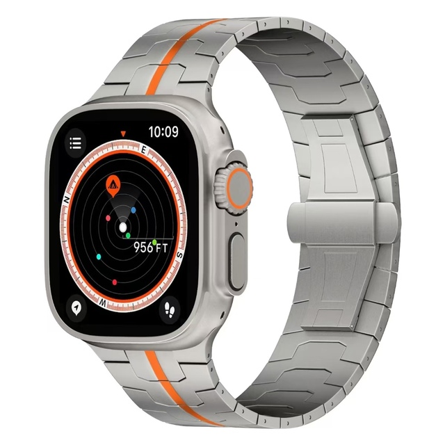 Waterproof Titanium Watch Band for Smart Watch Ultra 3/Ultra 2/Ultra, 49mm for Men