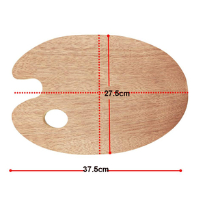 Bview 27.5x37.5cm Oval <strong>Wooden</strong> Painting <strong>Palette</strong> for Acrylic Watercolor Oil Painting - Product Image 2