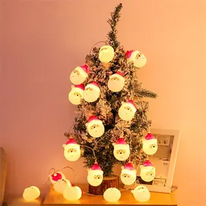 Batterie betriebenes Leuchten Santa Claus Candy Christmas Snowman String Led Lights für Weihnachts baums chmuck