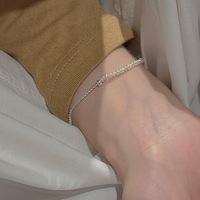 Bracelet en argent sterling 925 avec perles d'eau douce et chaîne à maillons asymétriques pour femme - Vente en gros
