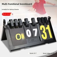 Tableau de score pliable portable en ABS de type boîte, multifonctionnel, pour le football, le tennis de table, le tennis, le badminton