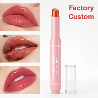 Gloss à lèvres repulpant personnalisé en gros de l'usine chinoise, marque privée, longue tenue, gloss en stylo, brillant et chatoyant, hydratant