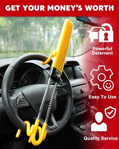 Nouvel Arrivage <span class=keywords><strong>Antivol</strong></span> de Volant pour <span class=keywords><strong>Voiture</strong></span> – Dispositif de Sécurité Robuste et Réglable pour <span class=keywords><strong>Voiture</strong></span> - Product Image 3