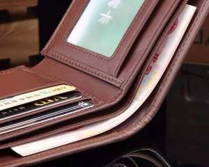 Nouveaux portefeuilles en cuir de crocodile véritable de luxe pour hommes RFID bloquant les porte-cartes Type de fermeture ouverte Alligator de courte longueur - Product Image 6