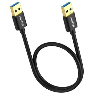 Cable USB 2,0 macho a macho, extensión de cable de datos