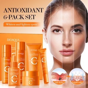 OEM <span class=keywords><strong>BIOAQUA</strong></span> facial VC blanqueamiento propiedades antioxidantes hierbas calmante cara hidratante nutritivo vitamina C cuidado de la piel conjunto - Product Image 2