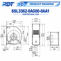 Ventilateur de refroidissement industriel d'origine allemande 6SL3362-0AG00-0AA1/G4E280-BC23-05 230V AC à faible bruit avec convertisseur de fréquence pour ventilation