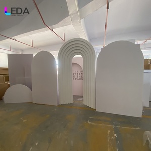 LEDA blanco estilo básico arco telón de fondo elegante fiesta telón de fondo práctico soporte para eventos de boda - Product Image 2