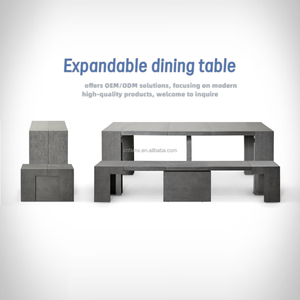 Ensemble de <span class=keywords><strong>table</strong></span> et de chaises de salle à manger <span class=keywords><strong>extensible</strong></span> pour 6 à 12 personnes <span class=keywords><strong>avec</strong></span> banc de 300 cm - Product Image 1