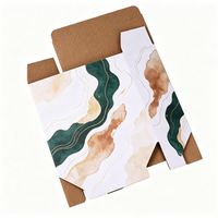 Boîtes d'emballage pliantes en papier kraft recyclé avec logo personnalisé, à extrémité repliée, pour produits ménagers