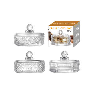 Jinghuang โถแก้วช็อคโกแลต oem/odm, สีเงิน Shannon คริสตัลลูกอมปกคลุมจาน - Product Image 2