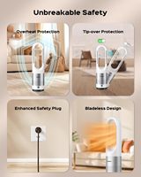 Refroidisseur d'air intelligent 2 en 1 et ventilateur de chauffage sans lame avec Smart TUYA WIFI