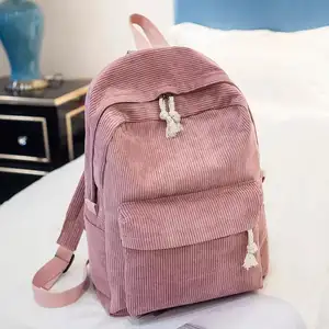 Yeni varış kadife kız moda okul çantaları lüks tasarımcı bayanlar seyahat sırt çantası özelleştirmek pazen diğer kadın sırt çantası