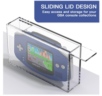 Vitrine d'exposition écologique empilable en acrylique transparent classique faite à la main pour consoles de jeux vidéo PS2 NES pour boutique et exposition
