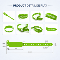 Bracelet jetable personnalisé en plastique, bracelet d'identification pour concert, parc d'attractions, ou aire de jeux pour enfants, bracelet à clipser