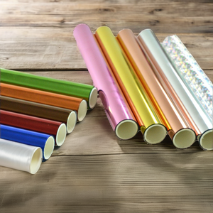 Generic Laser Gold Stamping Aluminum Foil PET Eco-Friendly Waterproof Adhesive Film <b>Roll</b> for <b>Paper</b> Products Packaging/ - Product Image 2