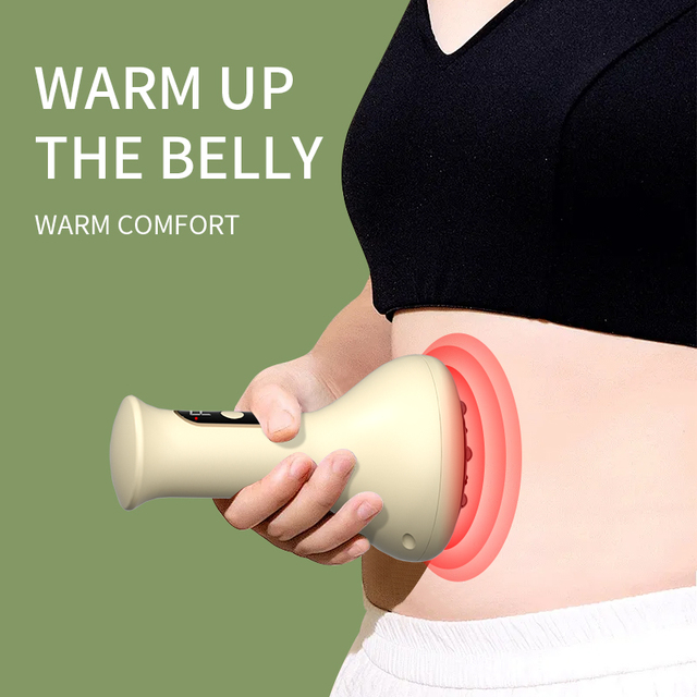 Cordless Electric Cupping Massager Body Guasha Heating Scraping Fat Burning Body Anti-Cellulite Suction Cup Gua Sha Massage
