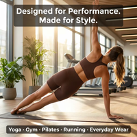 Set Pakaian Yoga 2 Potong Wanita Logo Kustom Pakaian Olahraga Set Legging Celana Yoga
