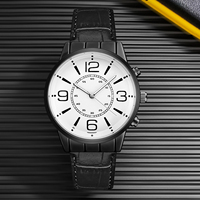 WJ-11125 en gros mode décontracté de luxe affaires bracelet en cuir montres à quartz numérique pour homme accepter Logo personnalisé